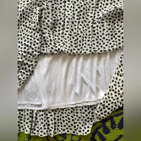 Joie Black and White Patterned Pleated Maxi Skirt Size Small Business Casual - Picture 7 of 10